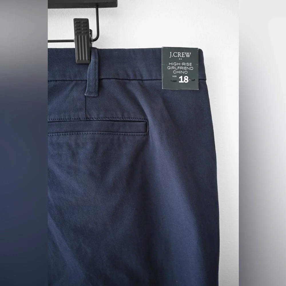 J Crew High Rise Girlfriend Chino Navy Pants - Picture 9 of 9